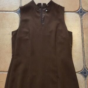 Elegant Brown Sleeveless Dress NWOT 6